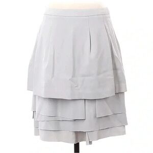 BCBGMAXAZRIA | Smoke Grey Tiered Layered Formal Mini Skirt Size 4 Small S